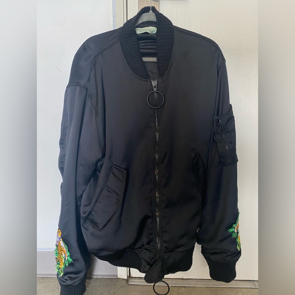 OFF-WHITE Bomber Jacket Tiger Embroidery